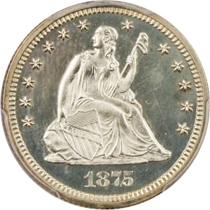image for: 1875 25c PCGS Proof 64 CAM