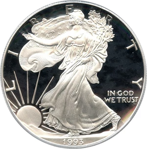 image for: 1993-P Silver Eagle $1 PCGS/Secure Proof 69 DCAM - No Reserve!