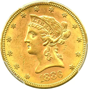 image for: 1886-S $10 PCGS MS62 - No Reserve!