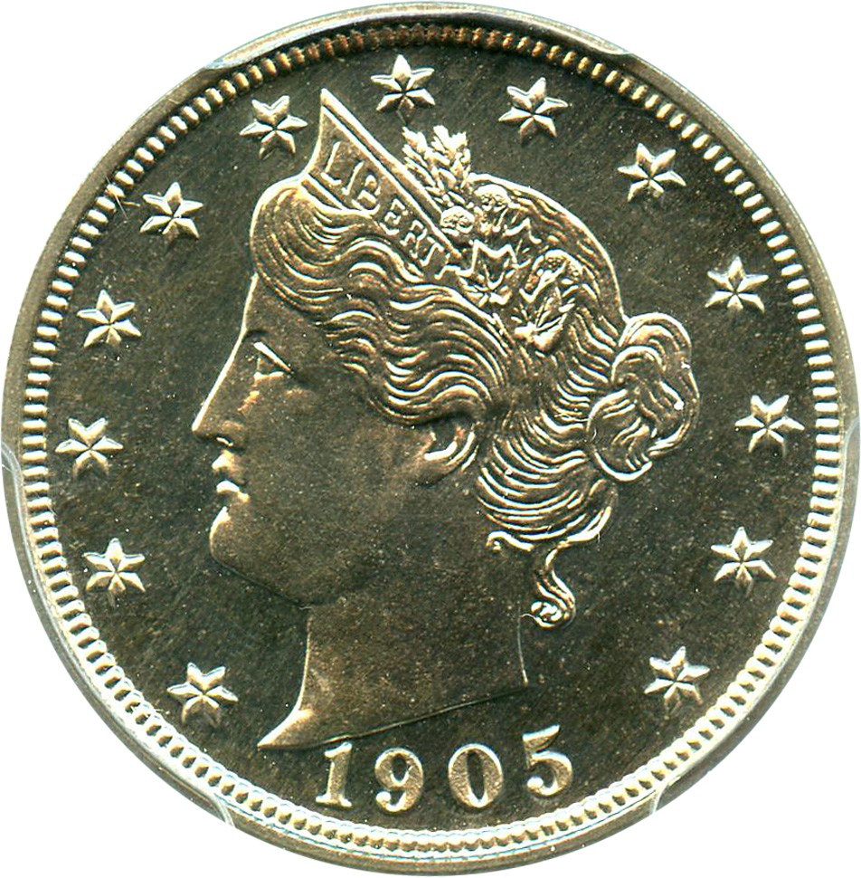 image for: 1905 5c PCGS/CAC Proof 65