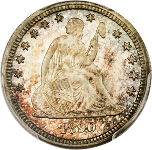 image for: 1890 25c PCGS Proof 65