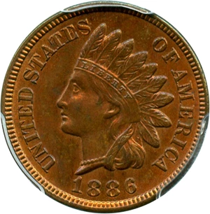 image for: 1886 1c PCGS MS64 RB (Type 2)