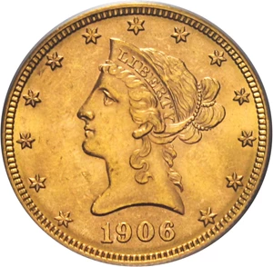 image for: 1906-D $10 PCGS MS64 - No Reserve!