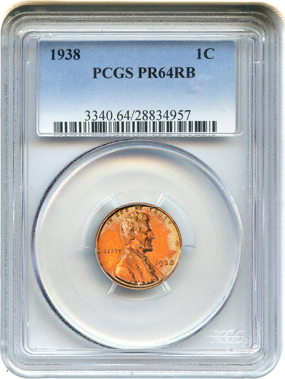 image for: 1938 1c PCGS Proof 64 RB