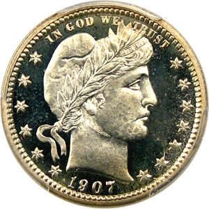 image for: 1907 25c PCGS Proof 66 CAM