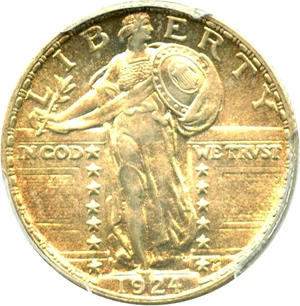 image for: 1924 25c PCGS MS65 FH
