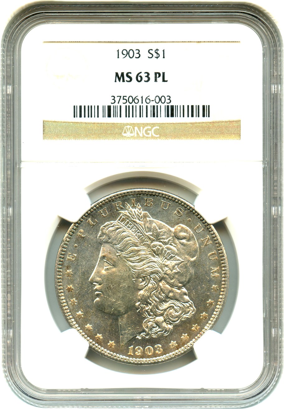 image for: 1903 $1 NGC MS63 PL