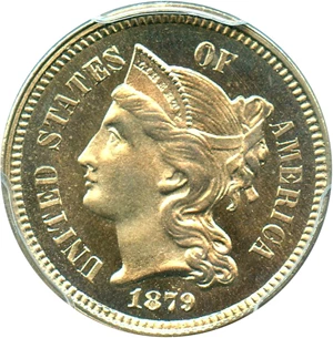 image for: 1879 3cN PCGS MS66