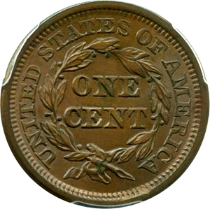 image for: 1846 1c PCGS/CAC MS64 BN (Tall Date)