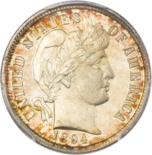 image for: 1894 10c PCGS/CAC Proof 65
