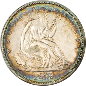 image for: 1879 50c PCGS Proof 64+ Colorful Toning