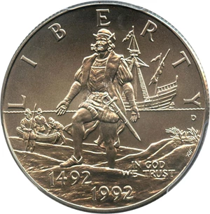 image for: 1992-D Columbus 50c PCGS MS70 - No Reserve!