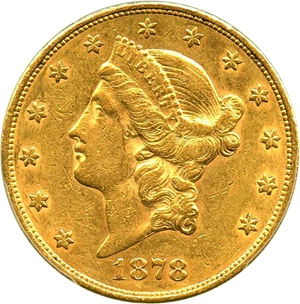 image for: 1878-S $20 PCGS AU50 - No Reserve!