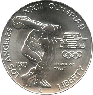image for: 1983-D Olympic $1 PCGS MS69 - No Reserve!