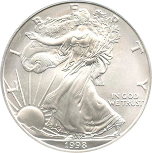 image for: 1998 Silver Eagle $1 PCGS MS69 - No Reserve!