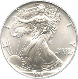 image for: 1995 Silver Eagle $1 PCGS MS69 - No Reserve!