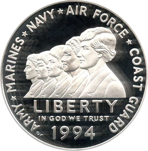 image for: 1994-P Women in the Military $1 PCGS Proof 70 DCAM - No Reserve!