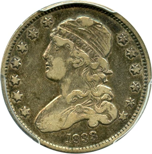 image for: 1833 25c PCGS/CAC VF35