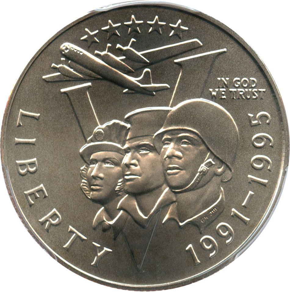 image for: 1991-95-P World War II 50c PCGS MS70 - No Reserve!