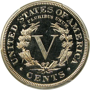 image for: 1898 5c PCGS Proof 65 DCAM