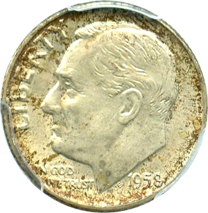 image for: 1958-D 10c PCGS MS66 FB - No Reserve!