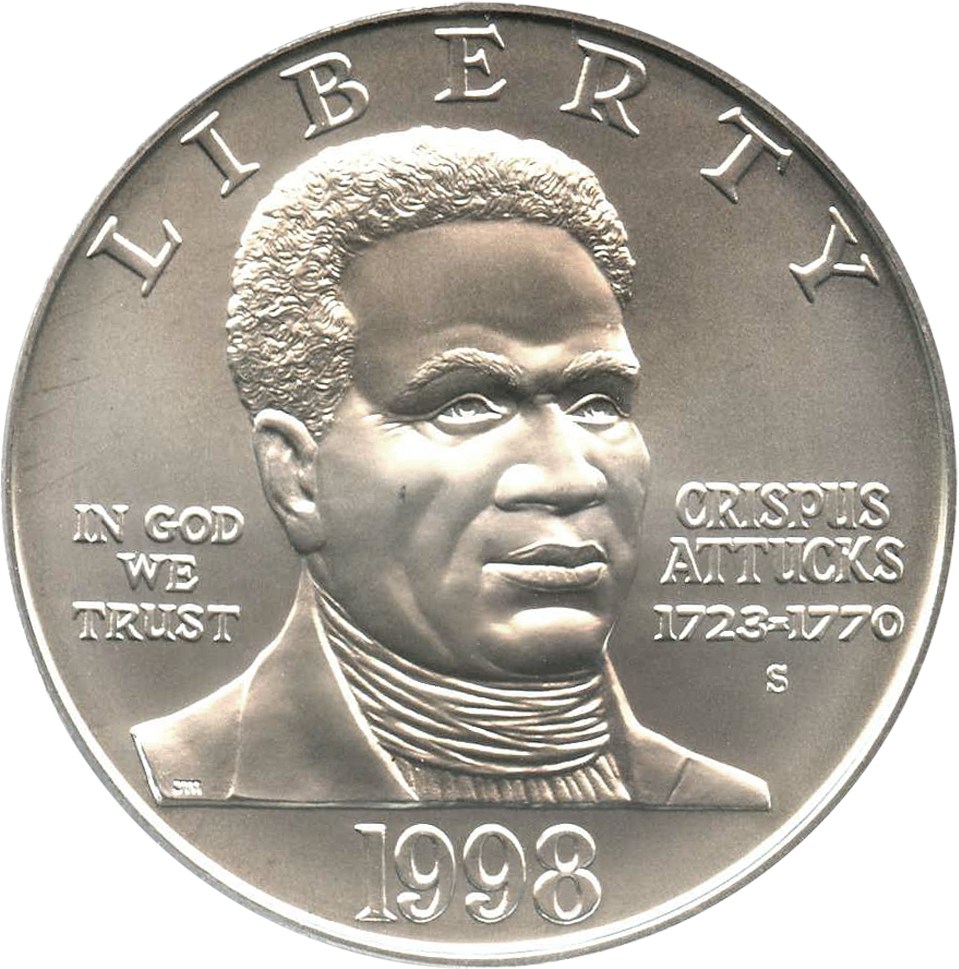 image for: 1998-S Black Patriots/Crispus Attucks $1 PCGS MS69 - No Reserve!