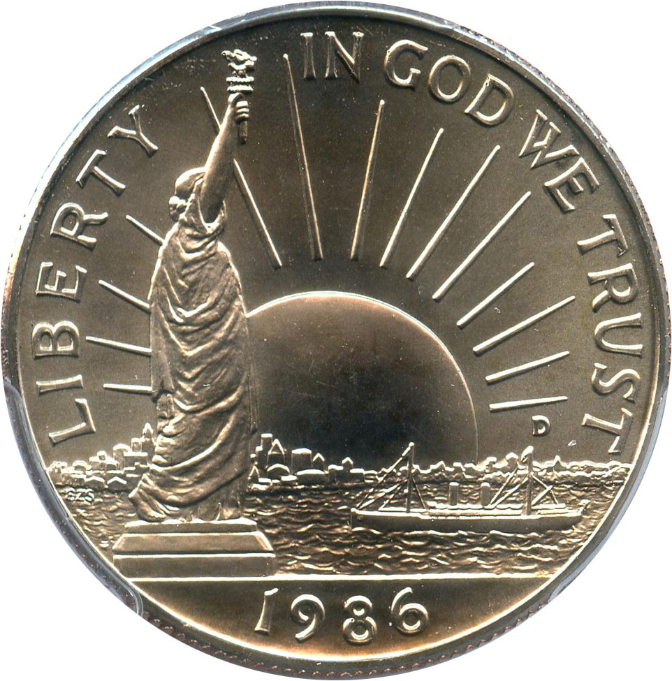 image for: 1986-D Statue Liberty 50c PCGS MS69 - No Reserve!