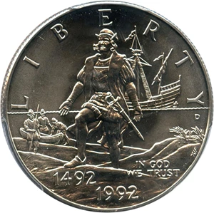 image for: 1992-D Columbus 50c PCGS MS69