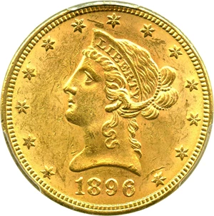 image for: 1896 $10 PCGS MS62 - No Reserve!