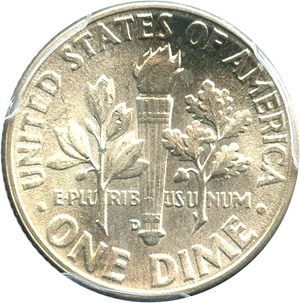 image for: 1950-D 10c PCGS MS67