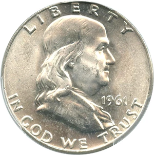 image for: 1961-D 50c PCGS MS65
