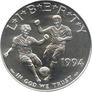 image for: 1994-D World Cup $1 PCGS MS69 - No Reserve!