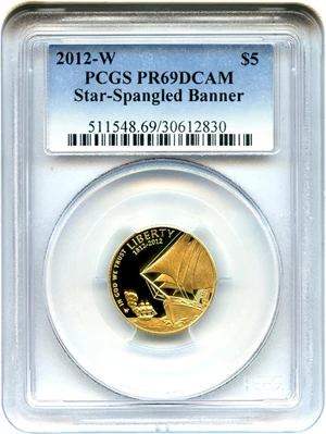 image for: 2012-W Star-Spangled Banner $5 PCGS Proof 69 DCAM - No Reserve!