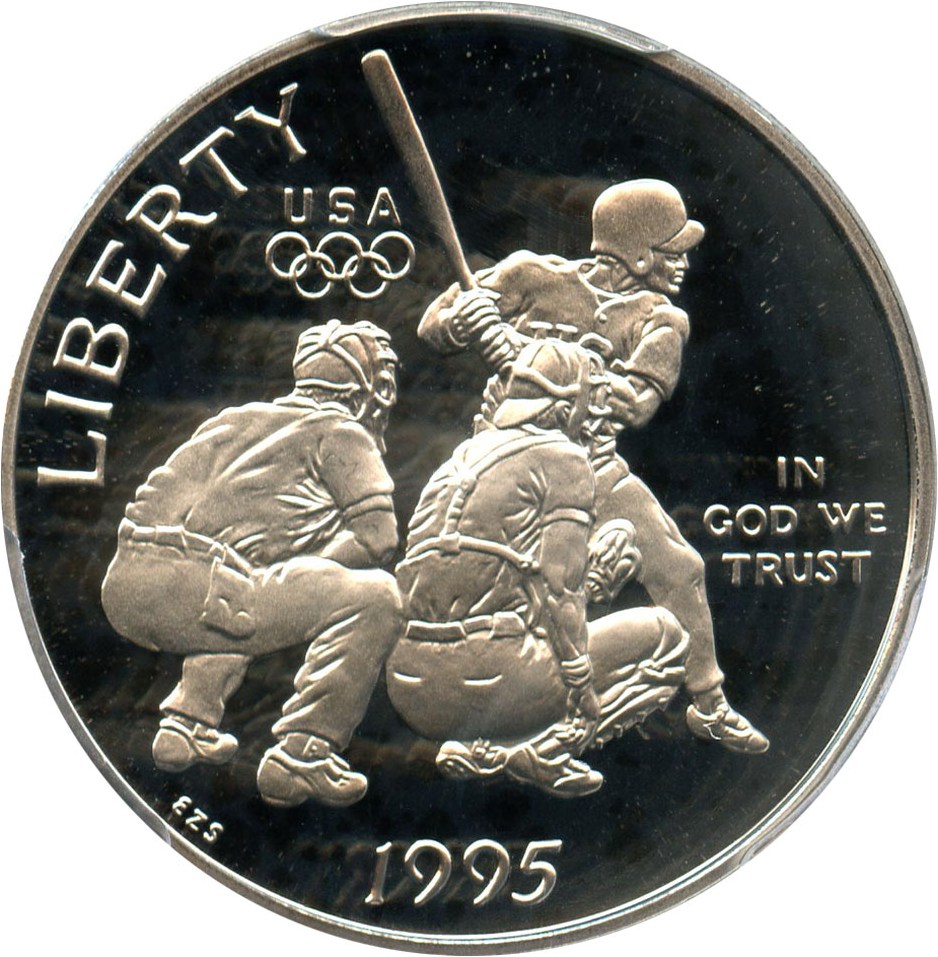 image for: 1995-S Olympic Baseball 50c PCGS Proof 69 DCAM - No Reserve!