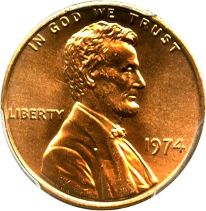 image for: 1974 1c PCGS MS67 RD