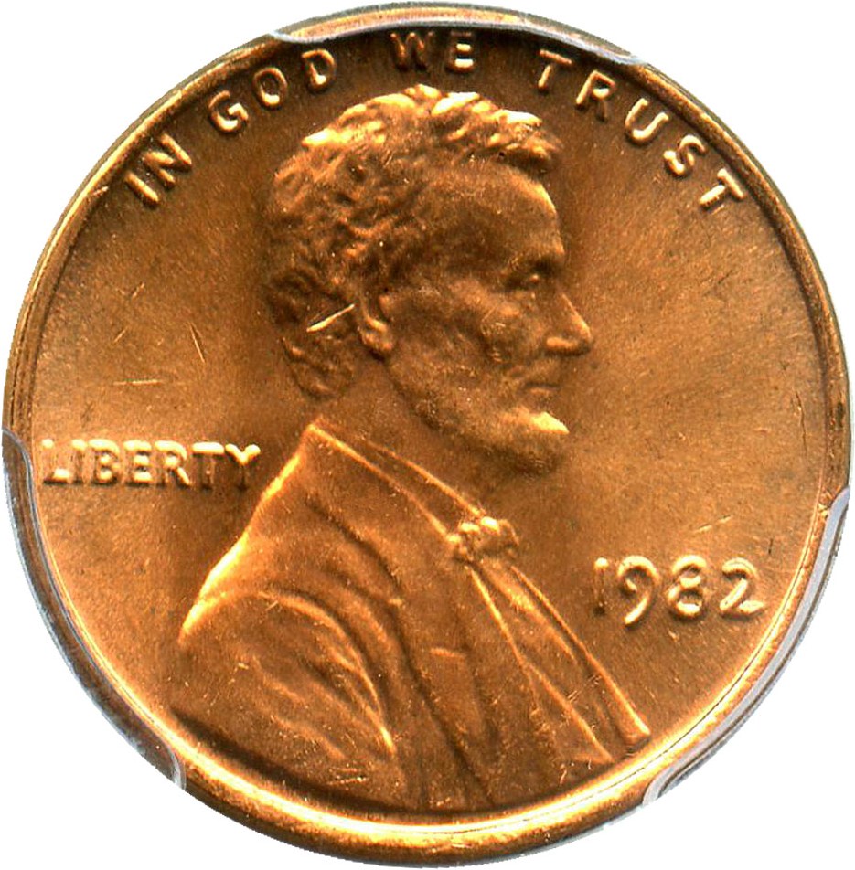 image for: 1982 1c PCGS MS66 RD (Bronze Large Date) - No Reserve!