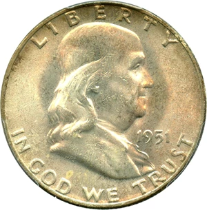 image for: 1951 50c PCGS MS65