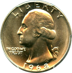 image for: 1968 25c PCGS MS67