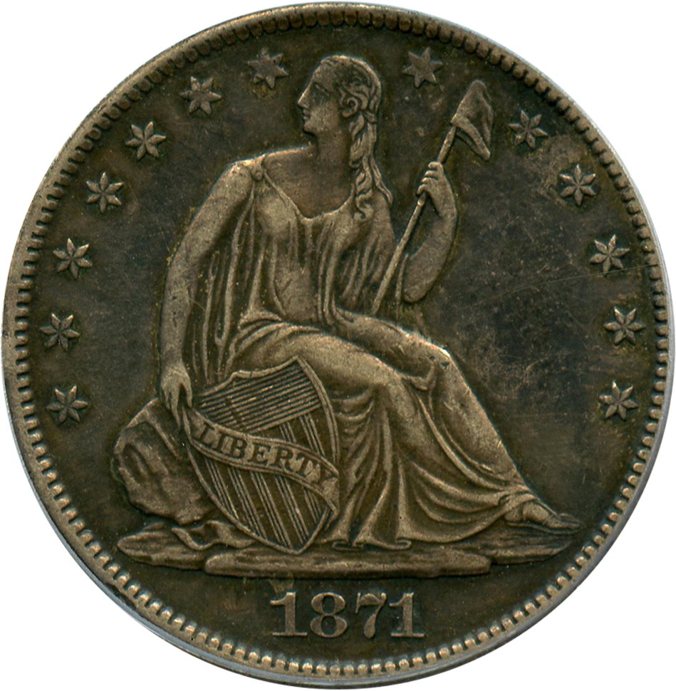 image for: 1871-S 50c PCGS XF45