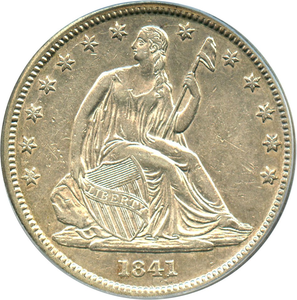 image for: 1841 50c PCGS AU50