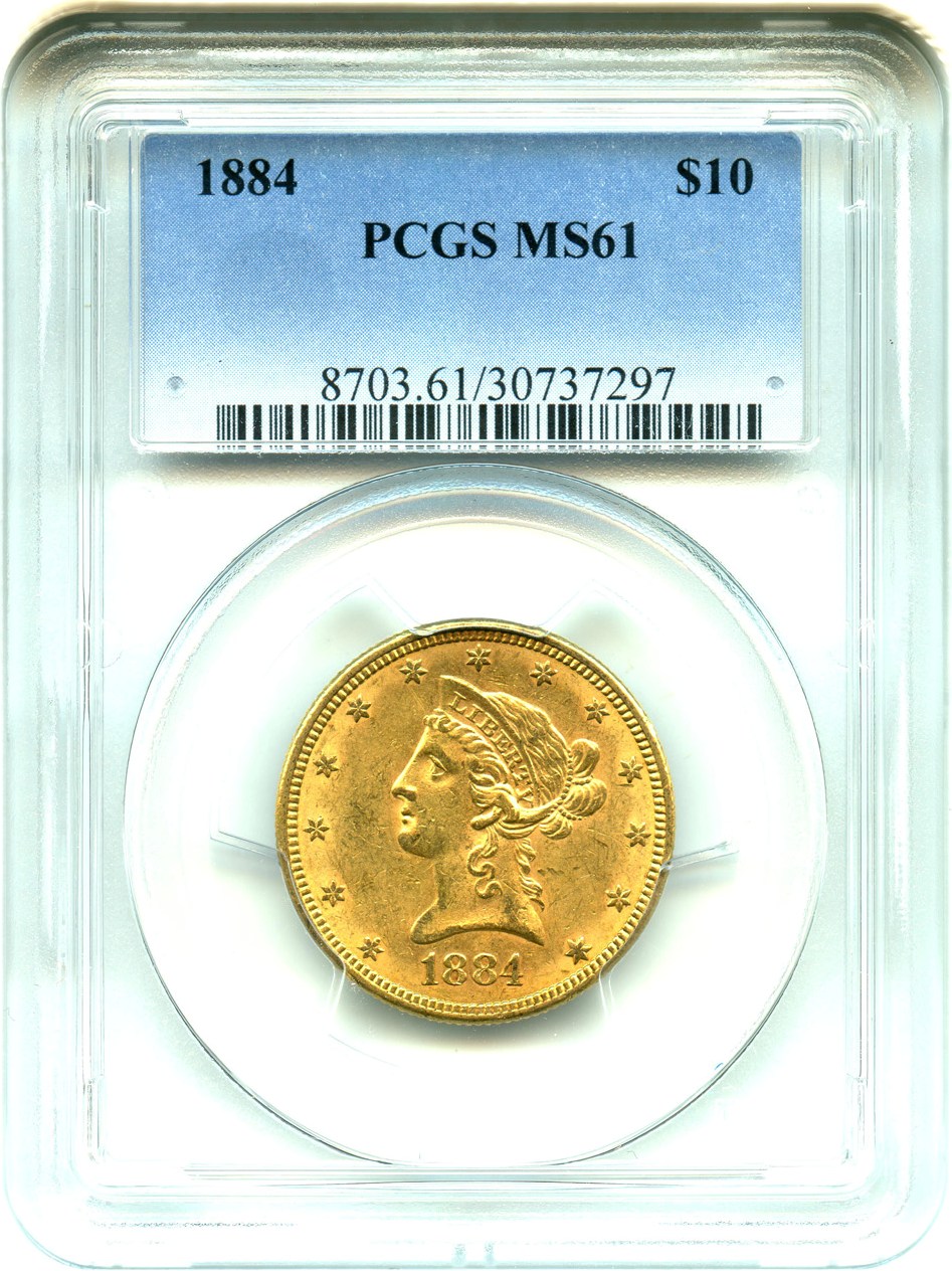 image for: 1884 $10 PCGS MS61 - No Reserve!