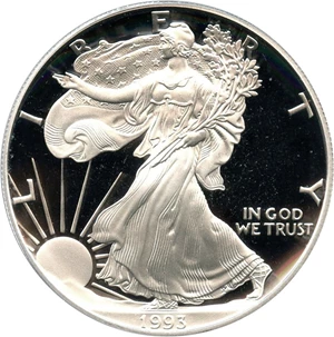 image for: 1993-P Silver Eagle $1 PCGS Proof 69 DCAM - No Reserve!