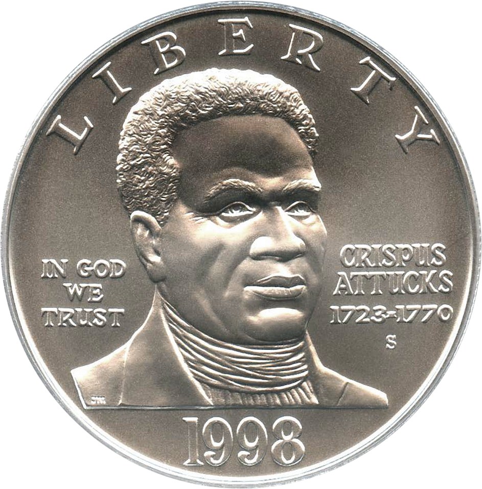 image for: 1998-S Black Patriots/Crispus Attucks $1 PCGS MS69