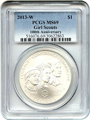 image for: 2013-W Girl Scouts $1 PCGS MS69
