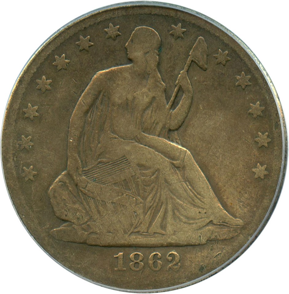 image for: 1862-S 50c PCGS F12