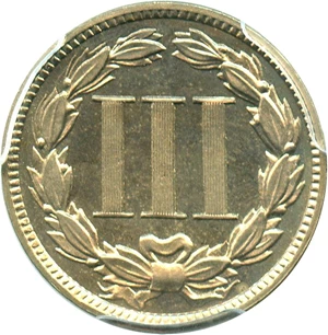 image for: 1887/6 3cN PCGS/CAC Proof 66 CAM (Strong Overdate)