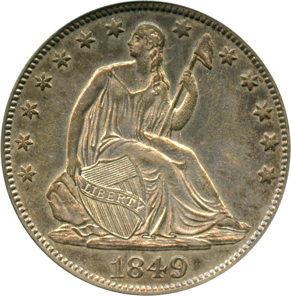 image for: 1849-O 50c PCGS AU55 - Scarce Date