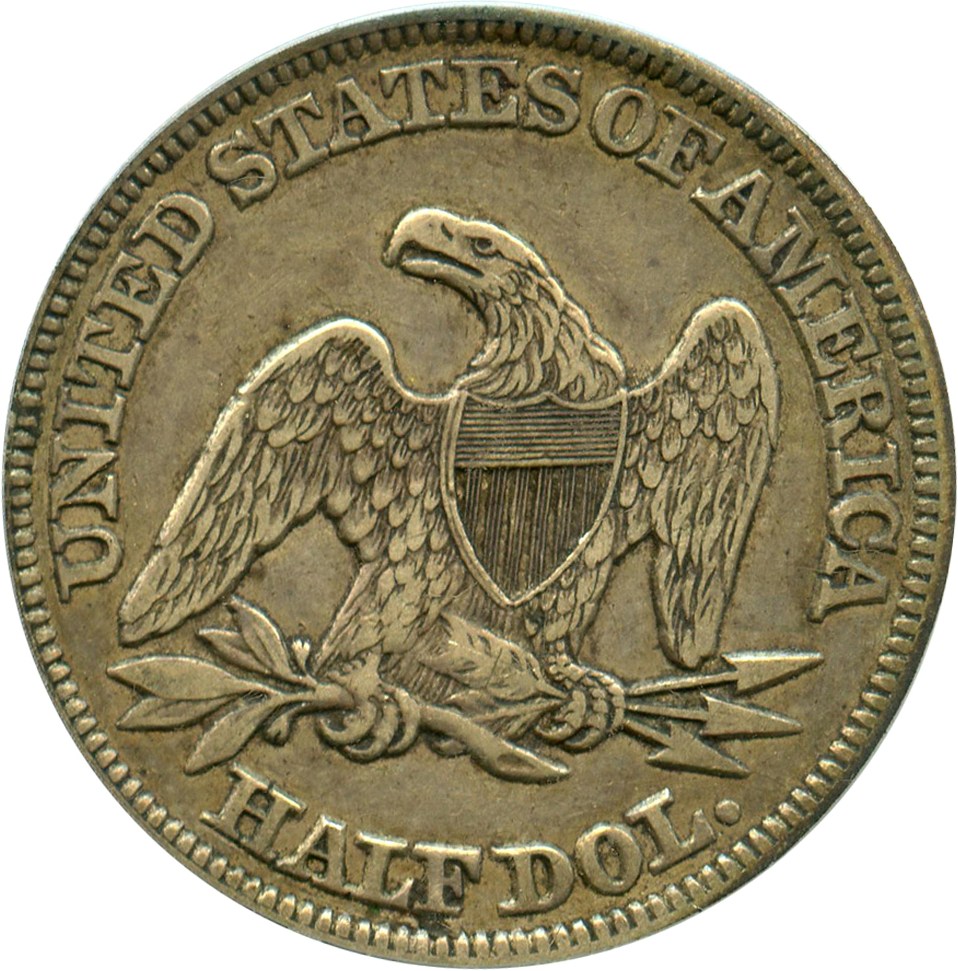 image for: 1855/54 50c PCGS XF45 (Arrows)