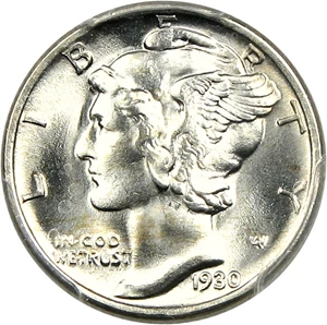 image for: 1930-S 10c PCGS MS66 FB