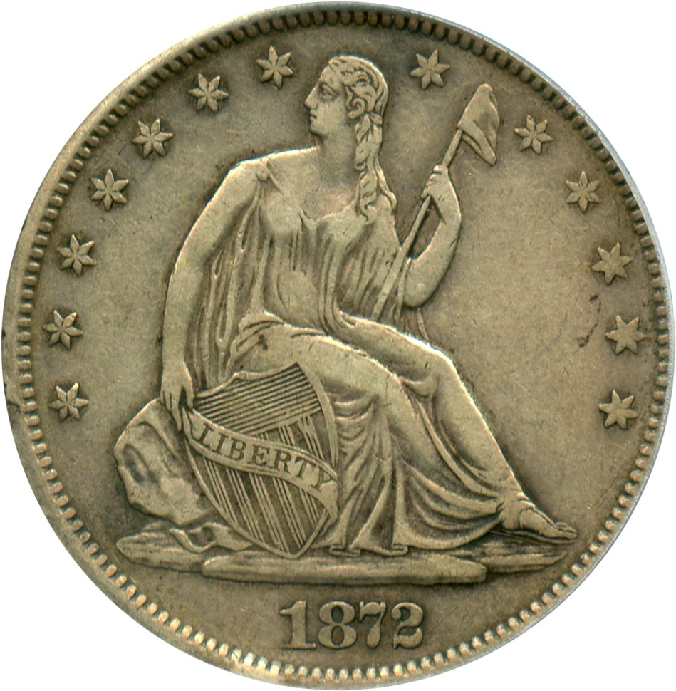 image for: 1872-S 50c PCGS XF40